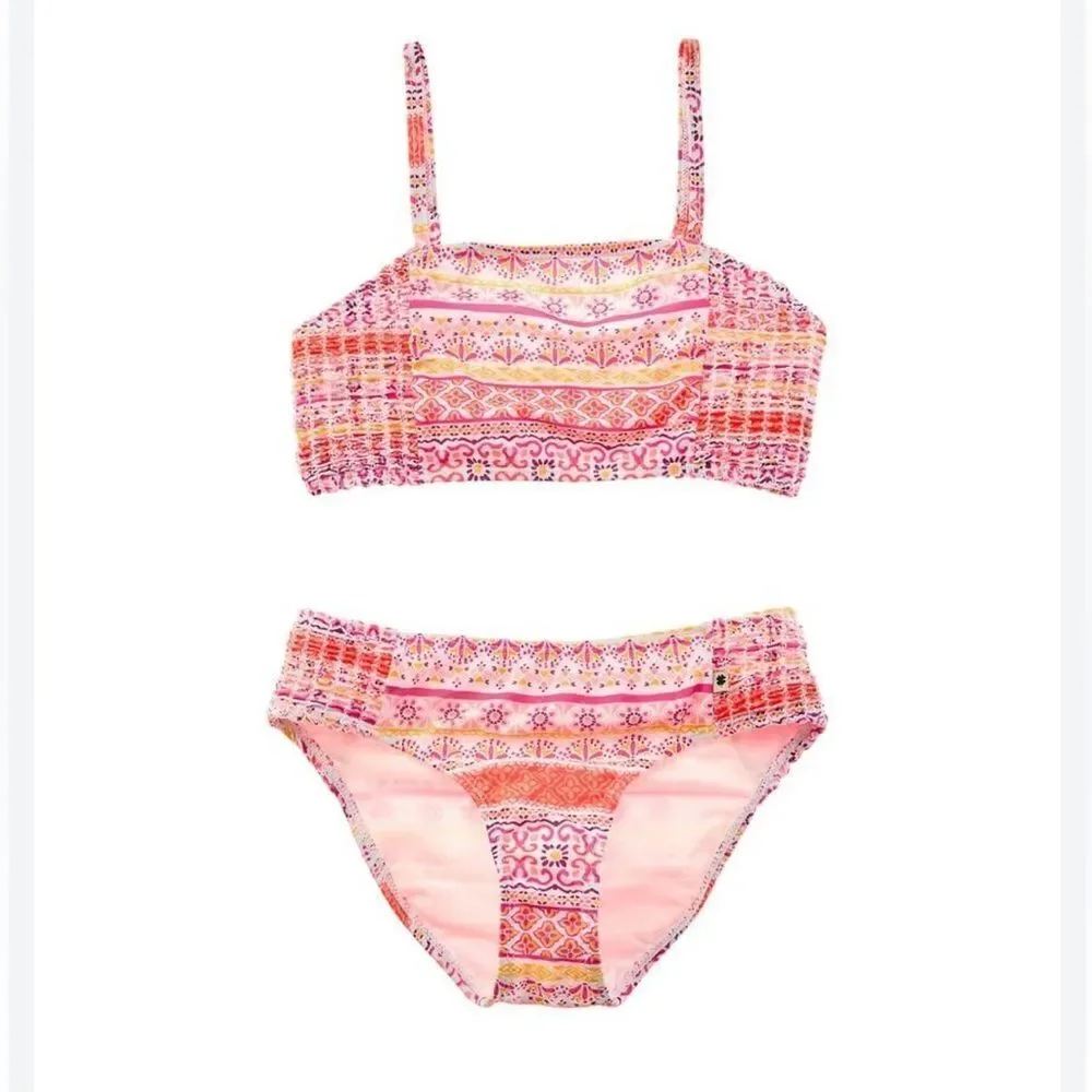 NWT Lucky Brand Kids Pink Swim Set 50 UPF XL (16)
